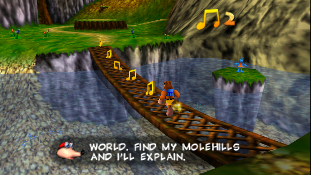 Banjo und Kazooie in der Maya Welt am Noten sammeln