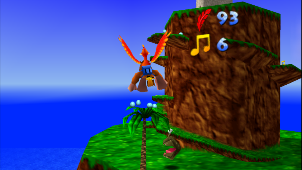 Banjo & Kazooie am fliegen in Treasure Trove Cove