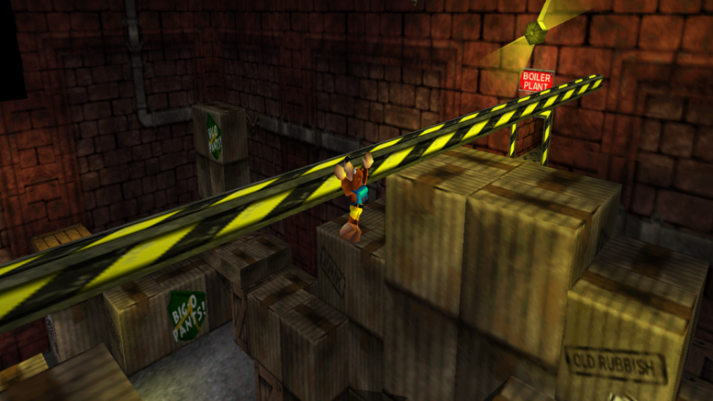 Banjo hangelt sich in Grunty Industries