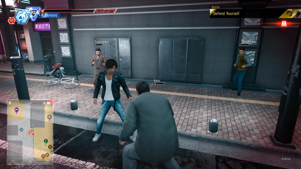 Judgment Gameplay-Szene, ein Singleplayer-Spin-off der Yakuza-Reihe